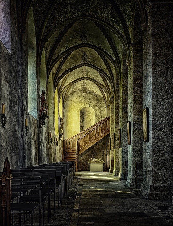 a dark monastery